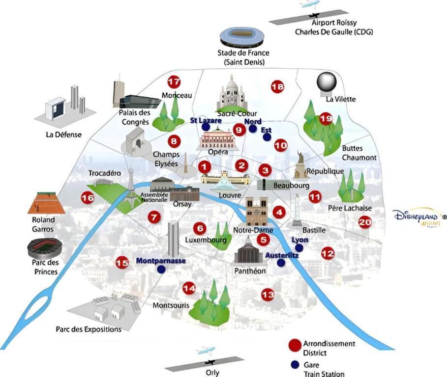 Gare En Face A Pied - Paris 10Mn - Parking Prive Gratuit - De 1 A 8 Personnes - Souplex - Tout Equipe - Entierement Renove Montmagny 外观 照片